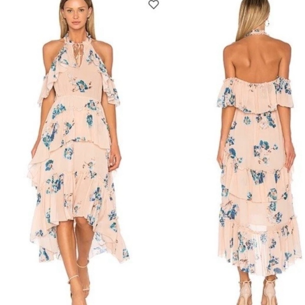 Ulla Johnson Blue Floral High Low Dress - Picture 2 of 16